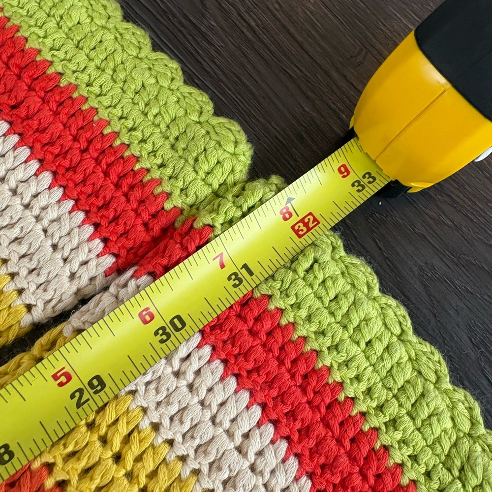 REVOLVE Striped Crochet Halter Jumpsuit in Lime, Red, Yellow & Cream - Picture 7 of 9